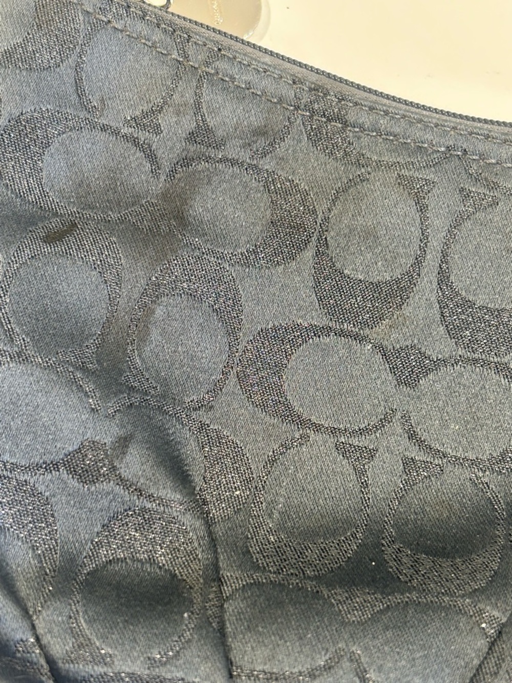 Coach Signature Black Jacquard Mini Shoulder Bag Y2K Crossbody Purse Small - Picture 5 of 12